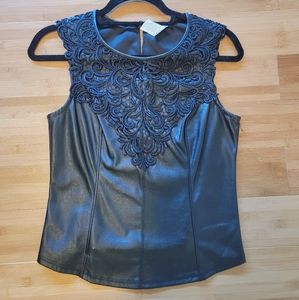 Arianne Faux Leather Top